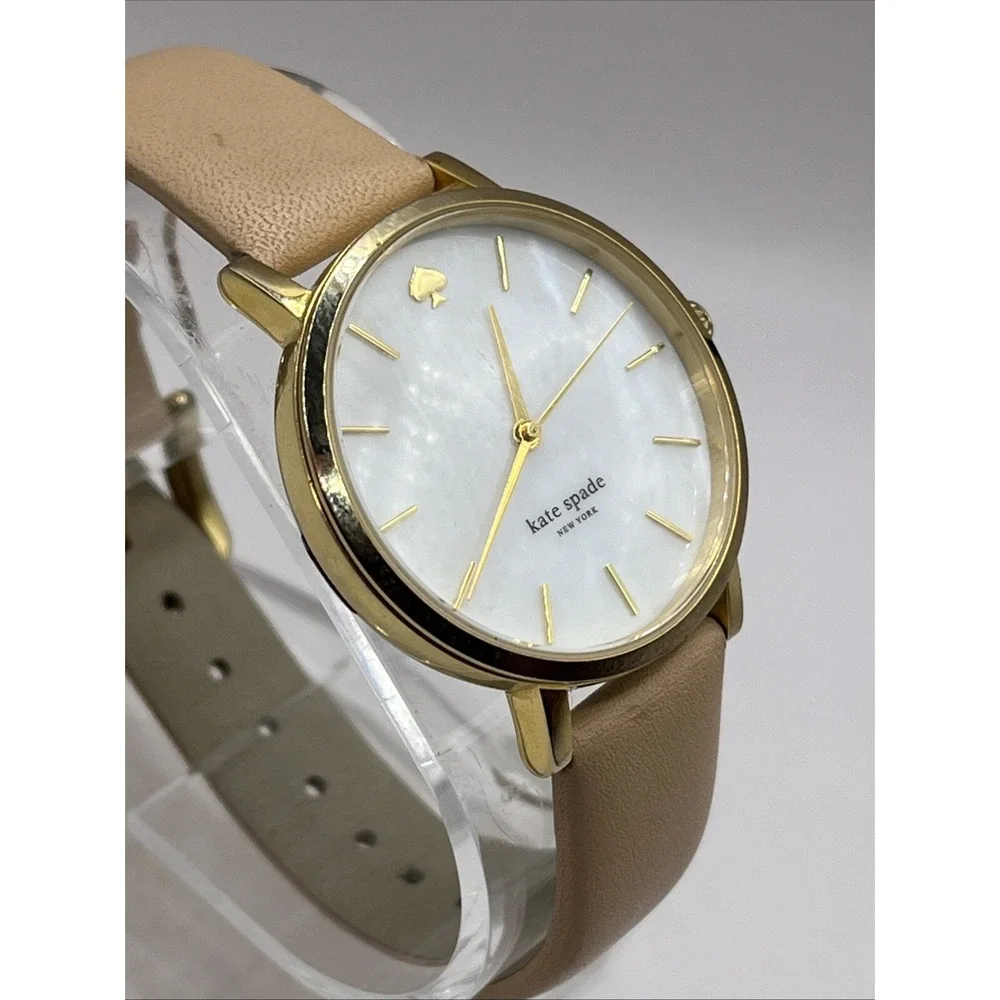 Kate Spade Metro Vachetta Women's Watch 34mm Case MOP Dial‎ 0073- New Battery